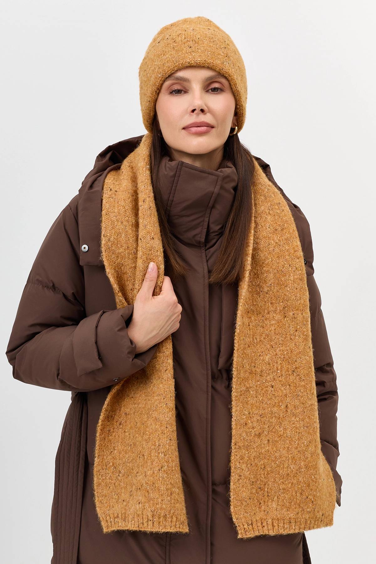 Вязаный шарф букле, One