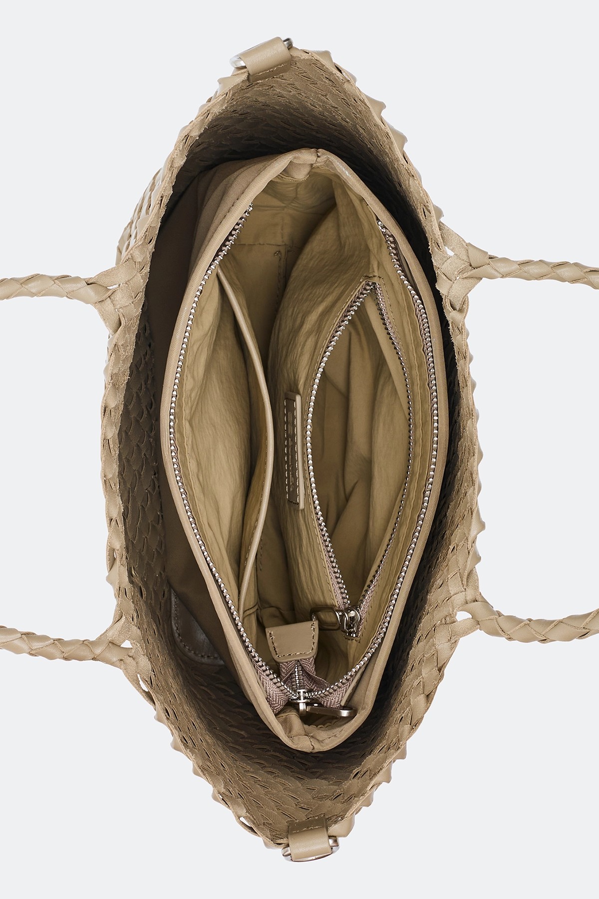 Плетеная сумка с косметичкой, One