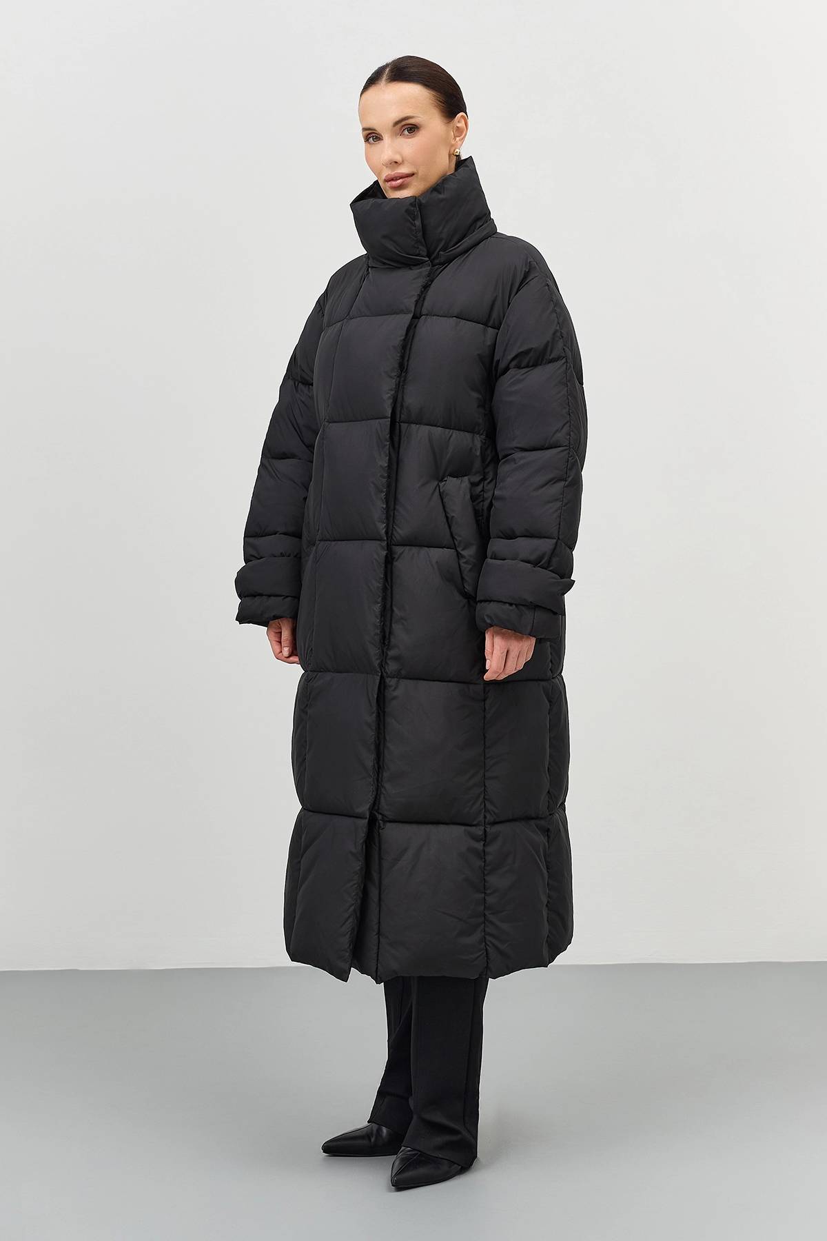 Лимитированная серия теплое пальто Oversize и палантин, 48
