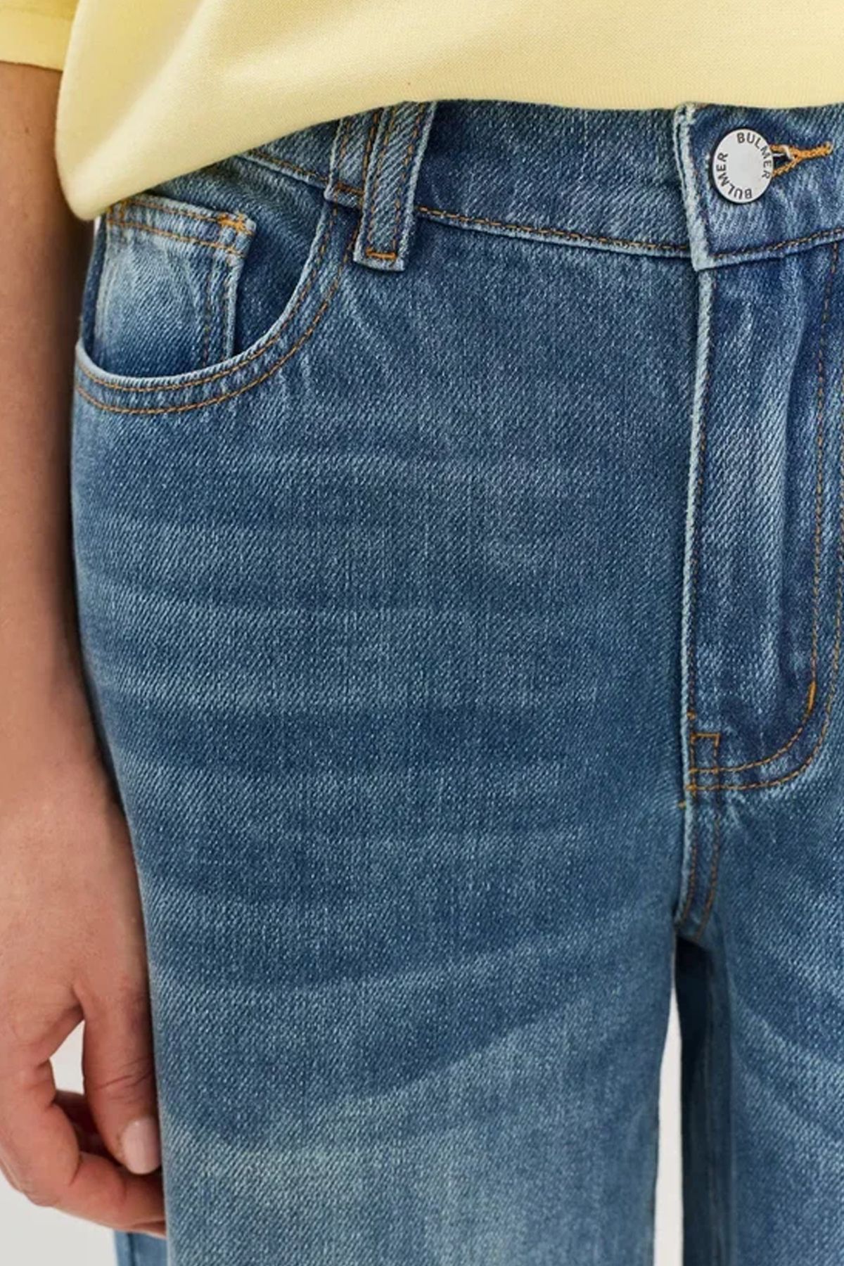 Джинсы-кюлоты из голубого денима, 50р