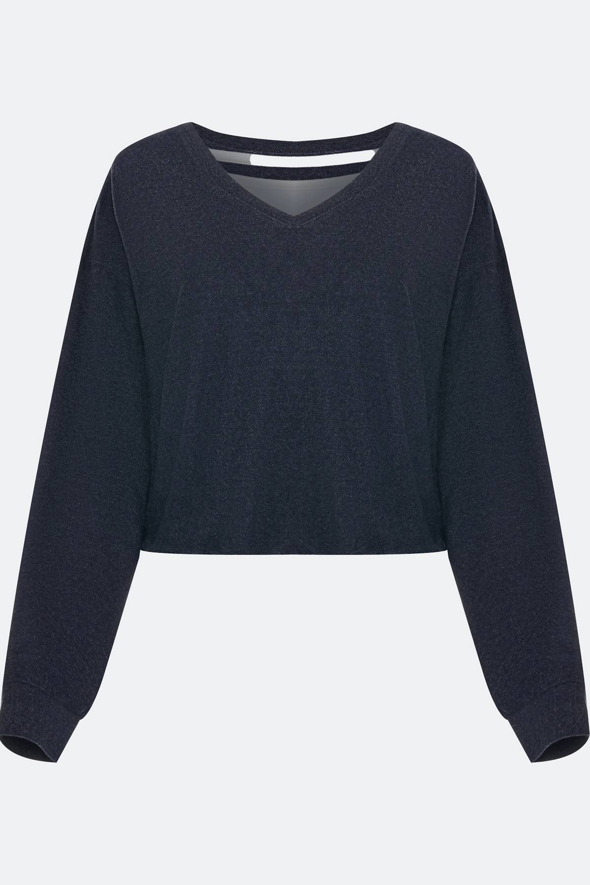 Лимитированная серия темно-синий джемпер с палантином, 40