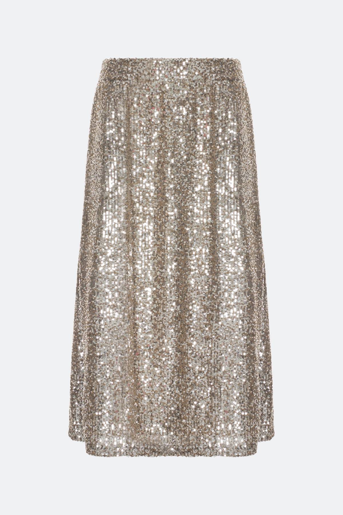 Лимитированная серия яркая юбка-миди с искрящимися пайетками и ремень, 34
