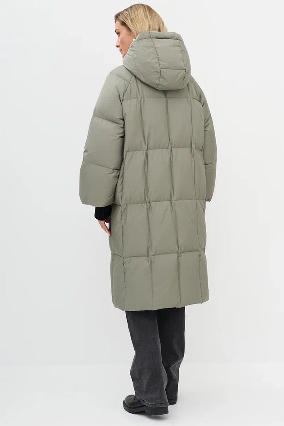 Свободное пальто с прямоугольной стежкой, 52р