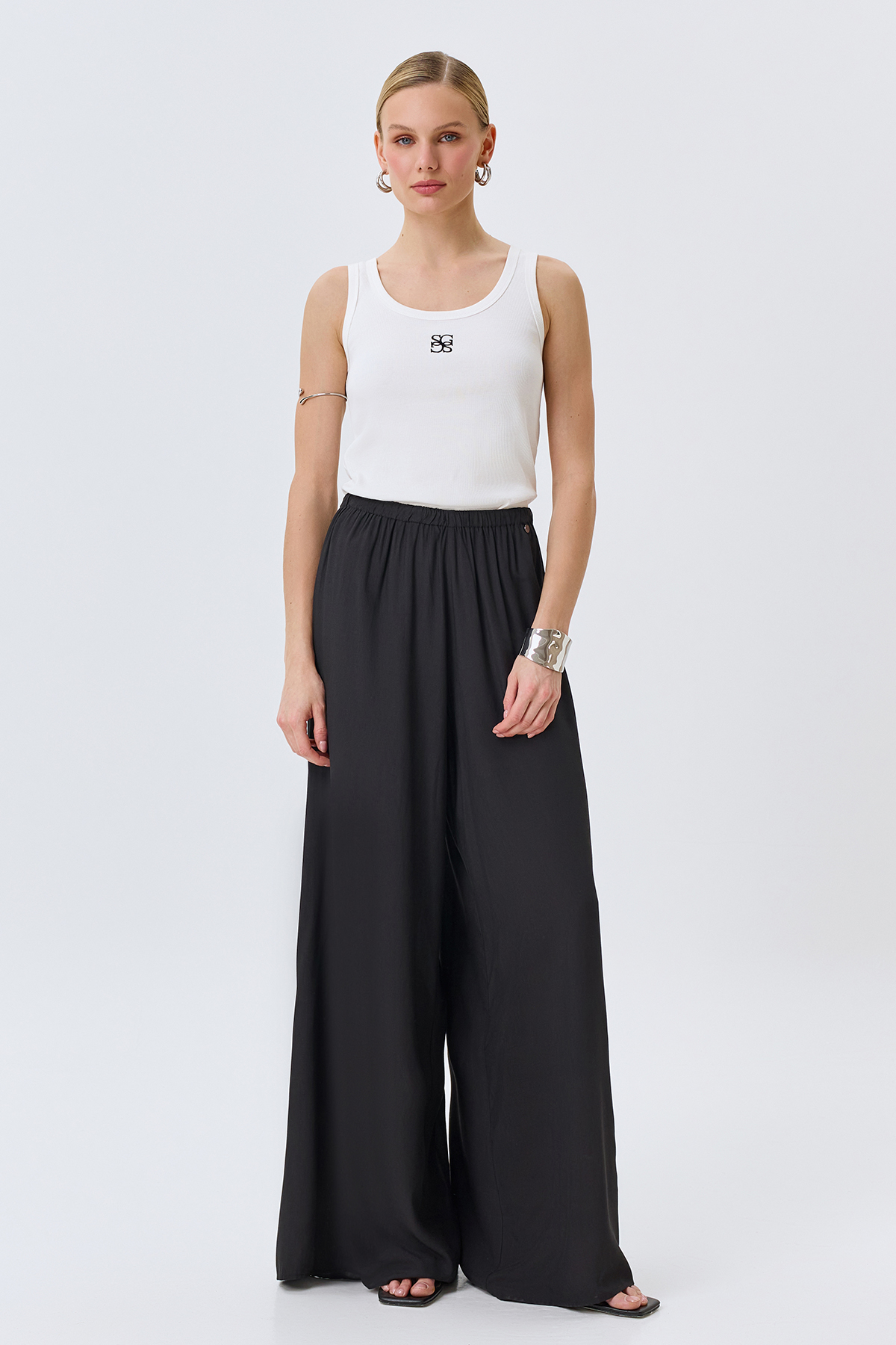 Широкие брюки палаццо, 42