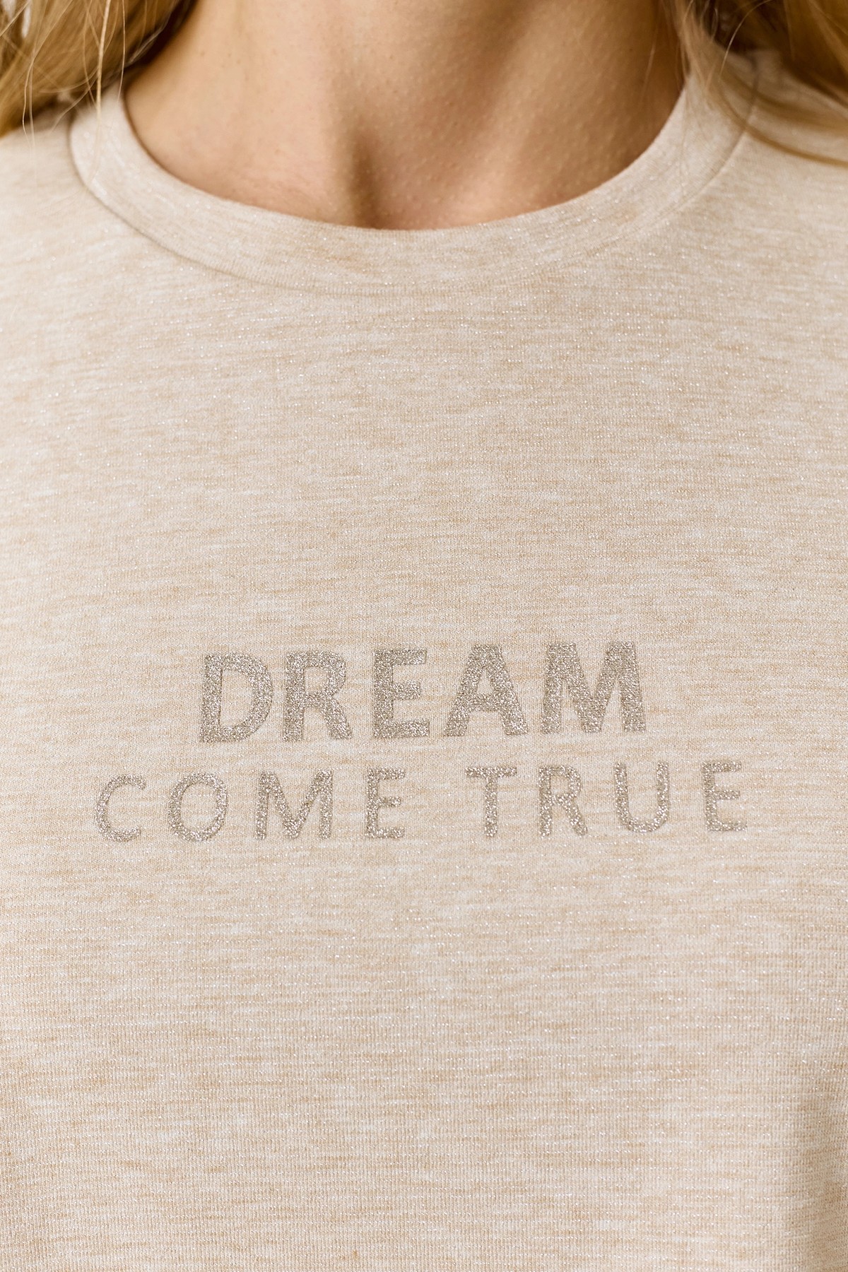 Меланжевая футболка из смесовой вискозы, 34