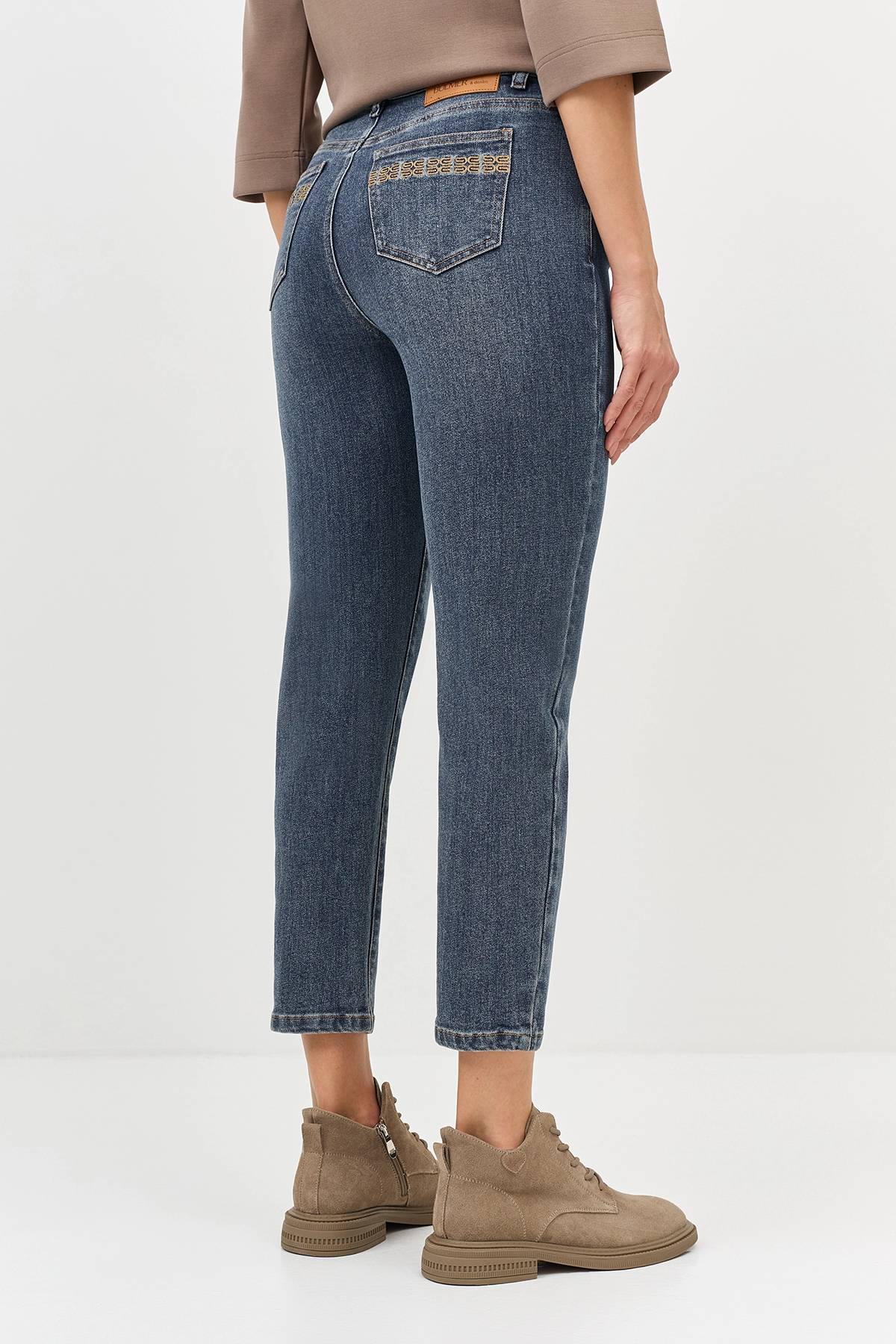 Джинсы SlimFit с вышивкой, 40