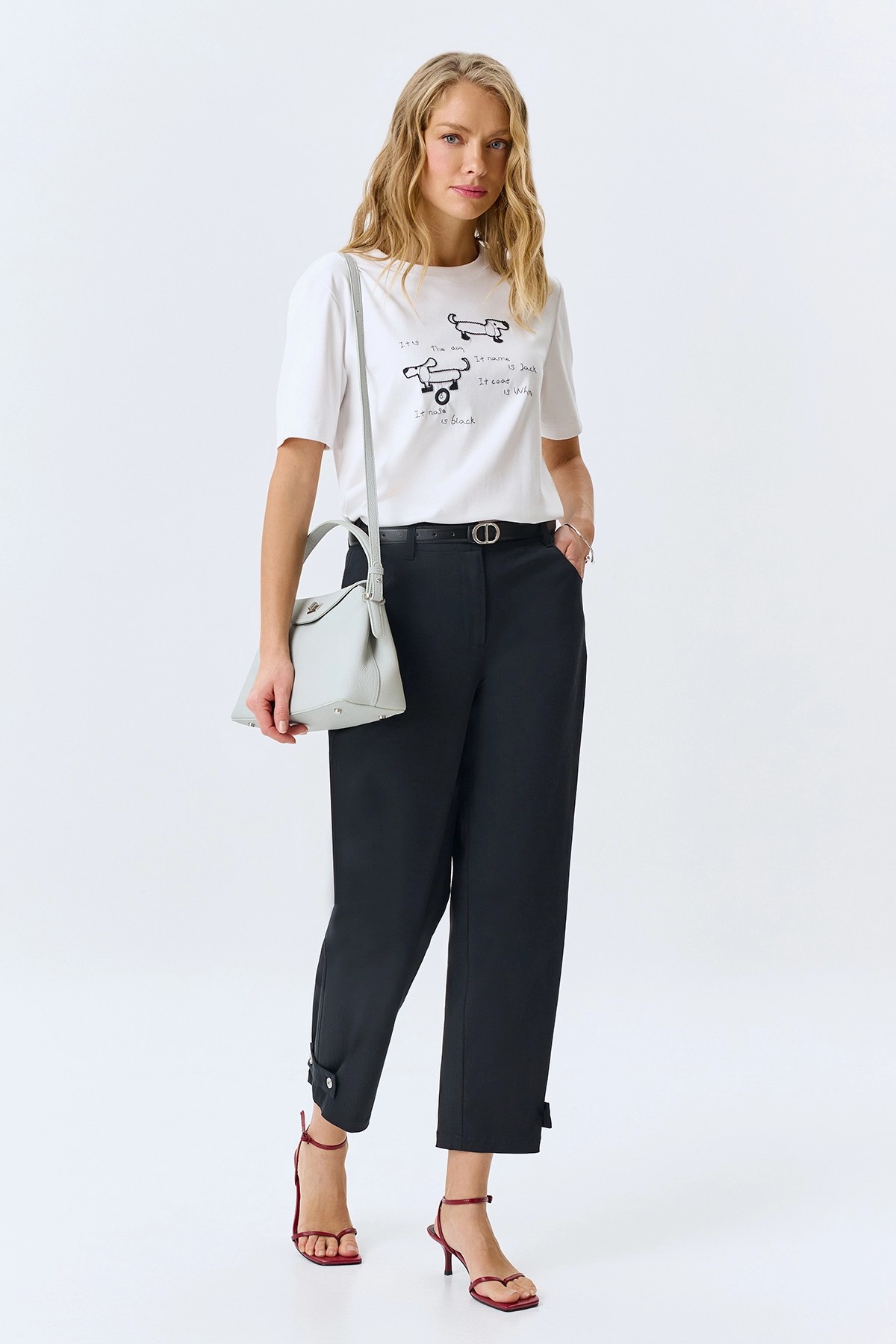 Футболка с монохромным принтом, 34