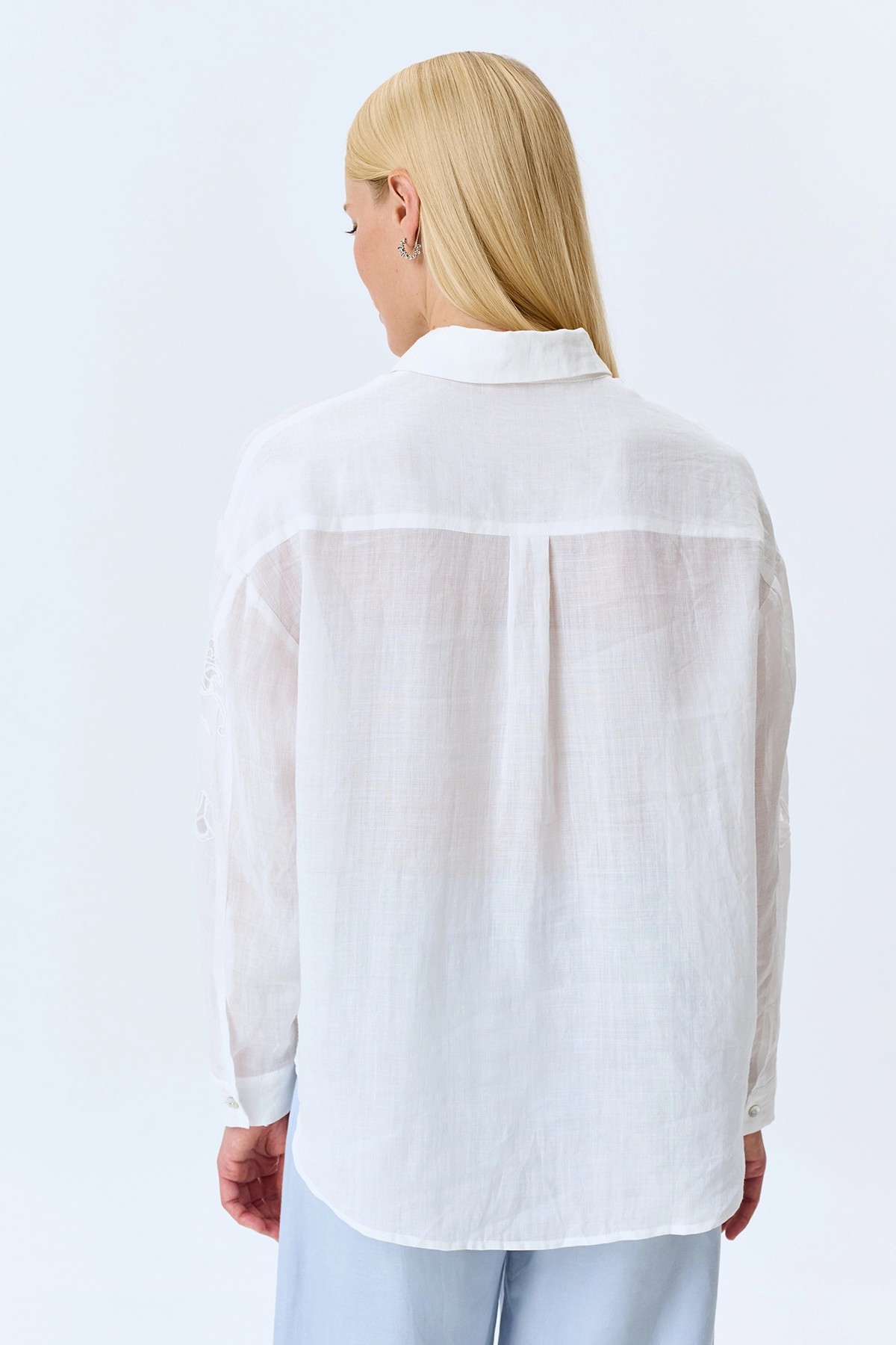 Прямые брюки из смесовой вискозы, 34