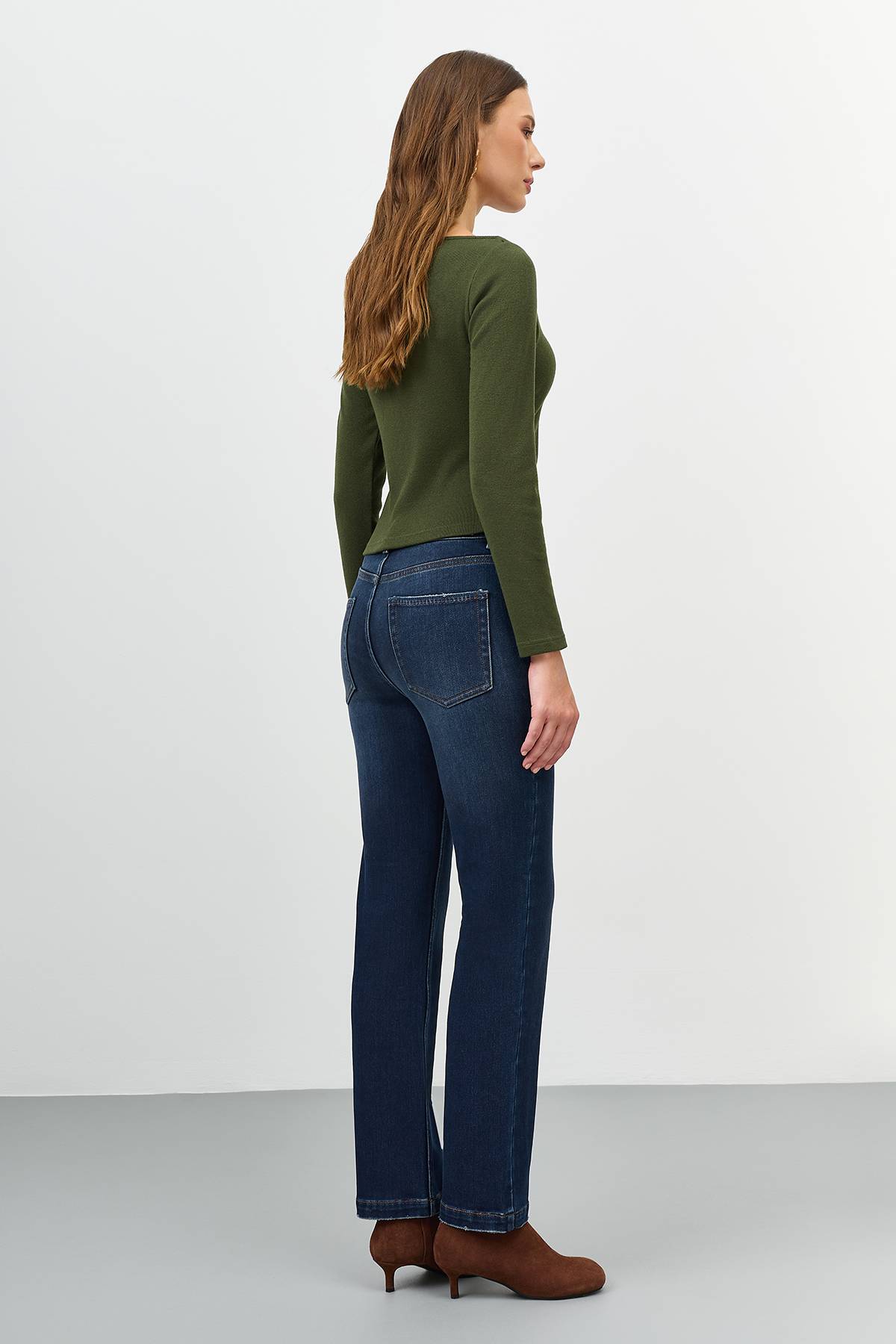 Утепленные джинсы с деликатной варкой, 42