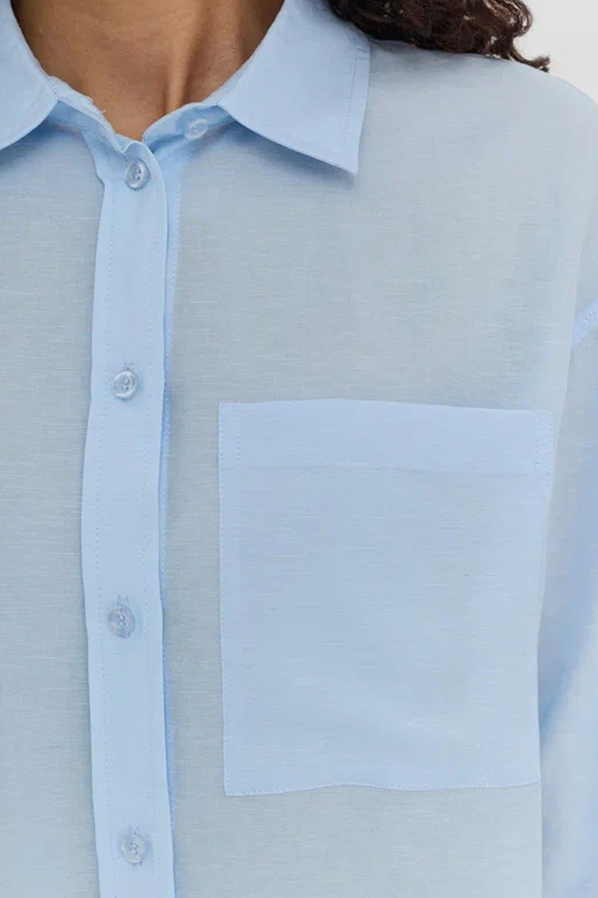 Базовая рубашка из тенселя и льна, 52р