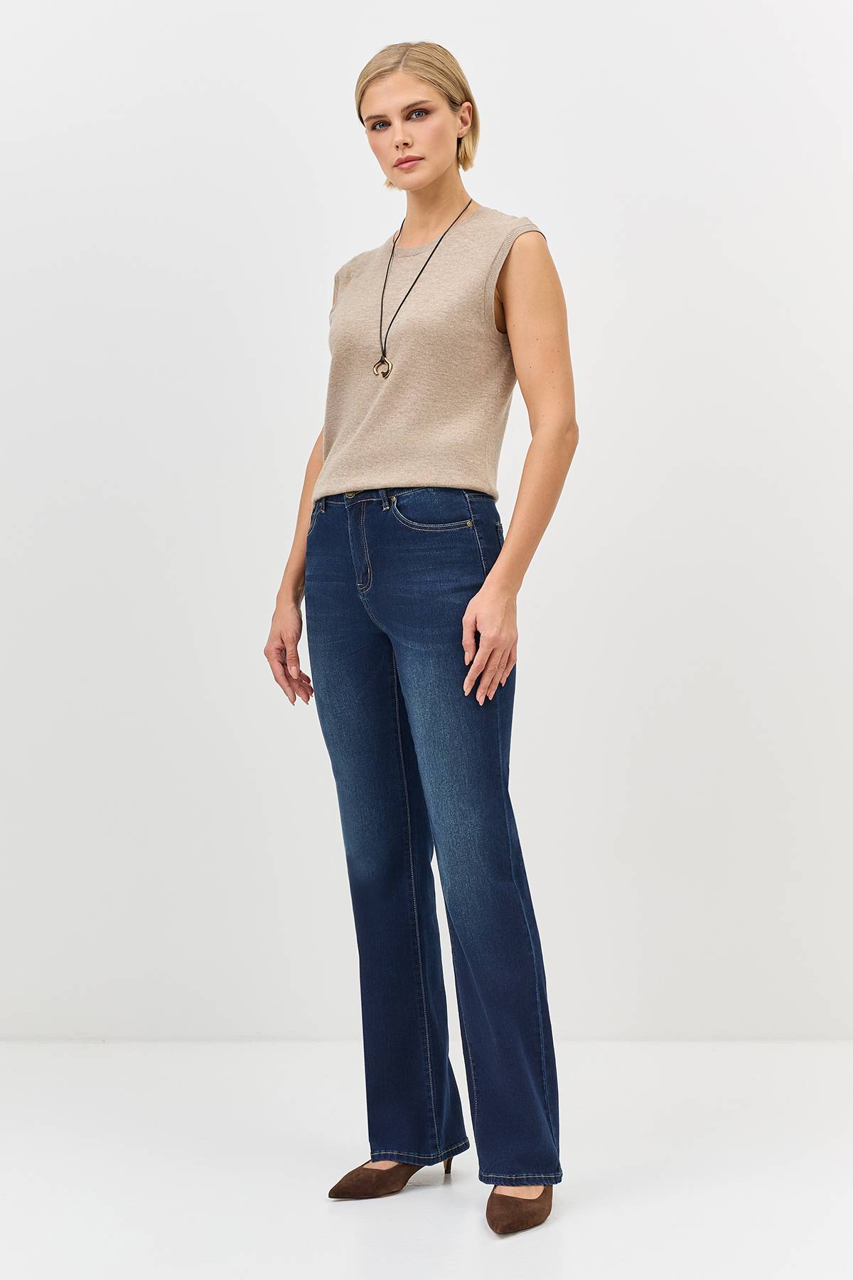 Вязаный топ с шелком, 42