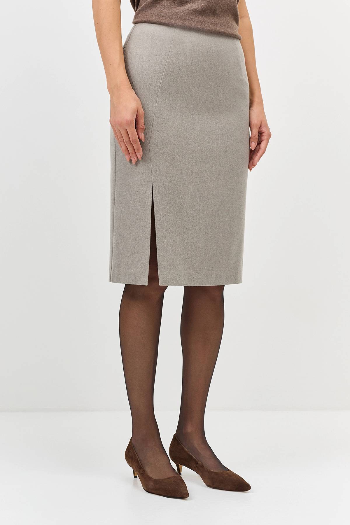 Юбка-карандаш с шерстью, 34