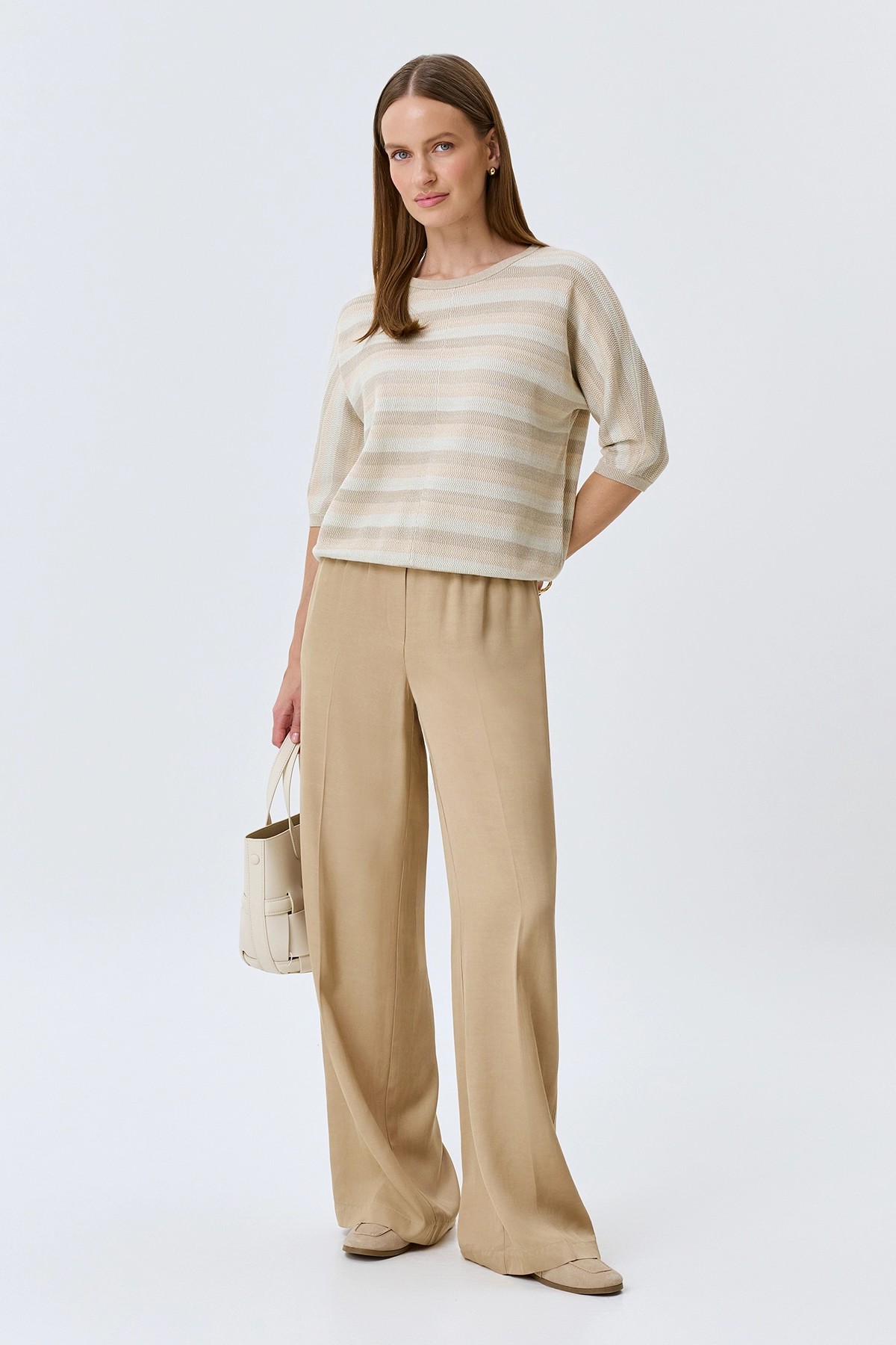 Вязаный джемпер в полоску, 34