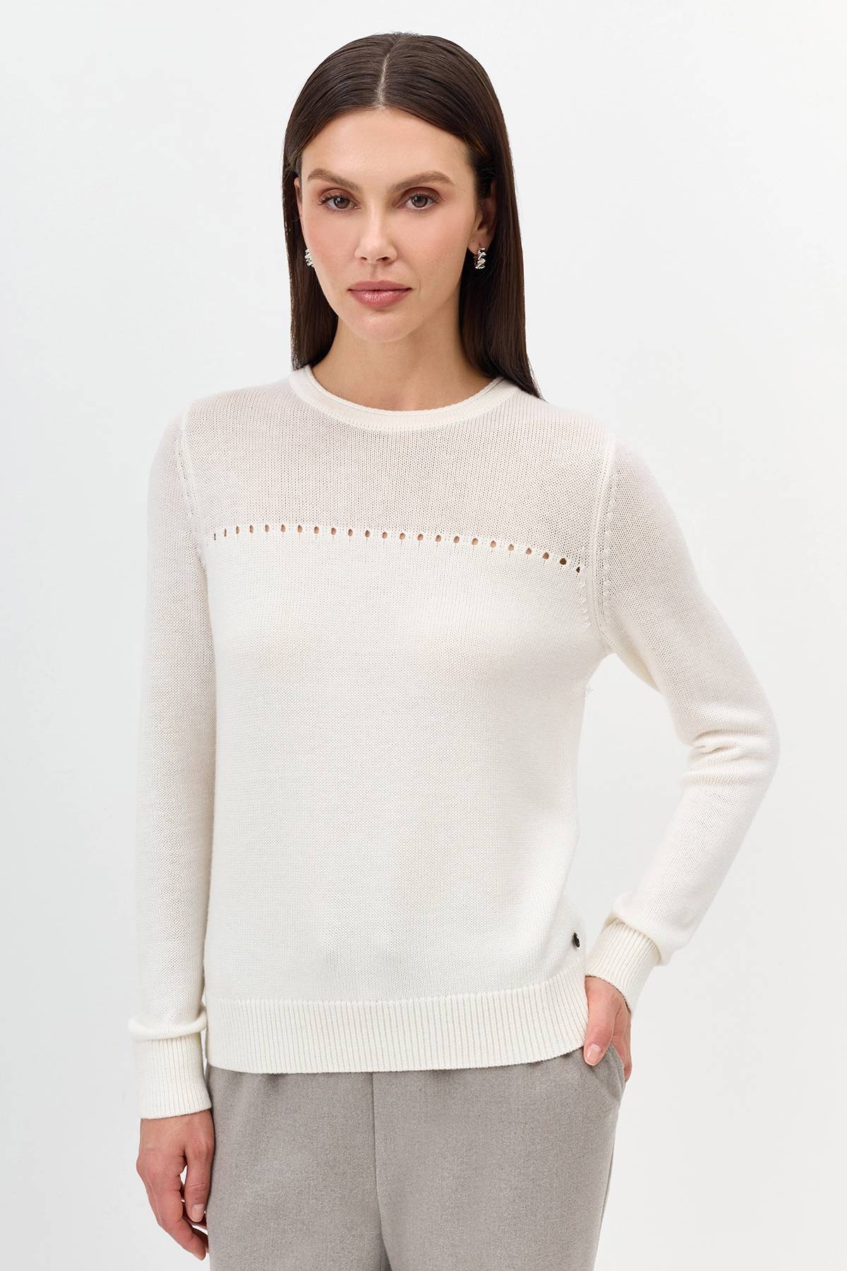 Лимитрированная серия ажурный джемпер и палантин, 38