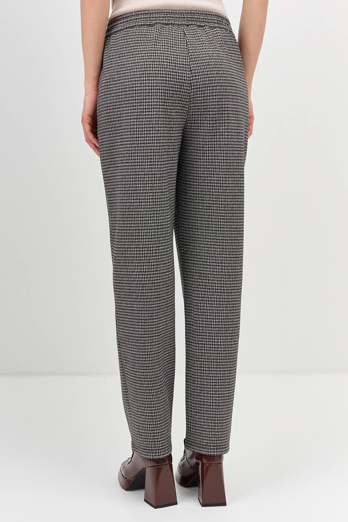 Расслабленные брюки в мелкую клетку, 38