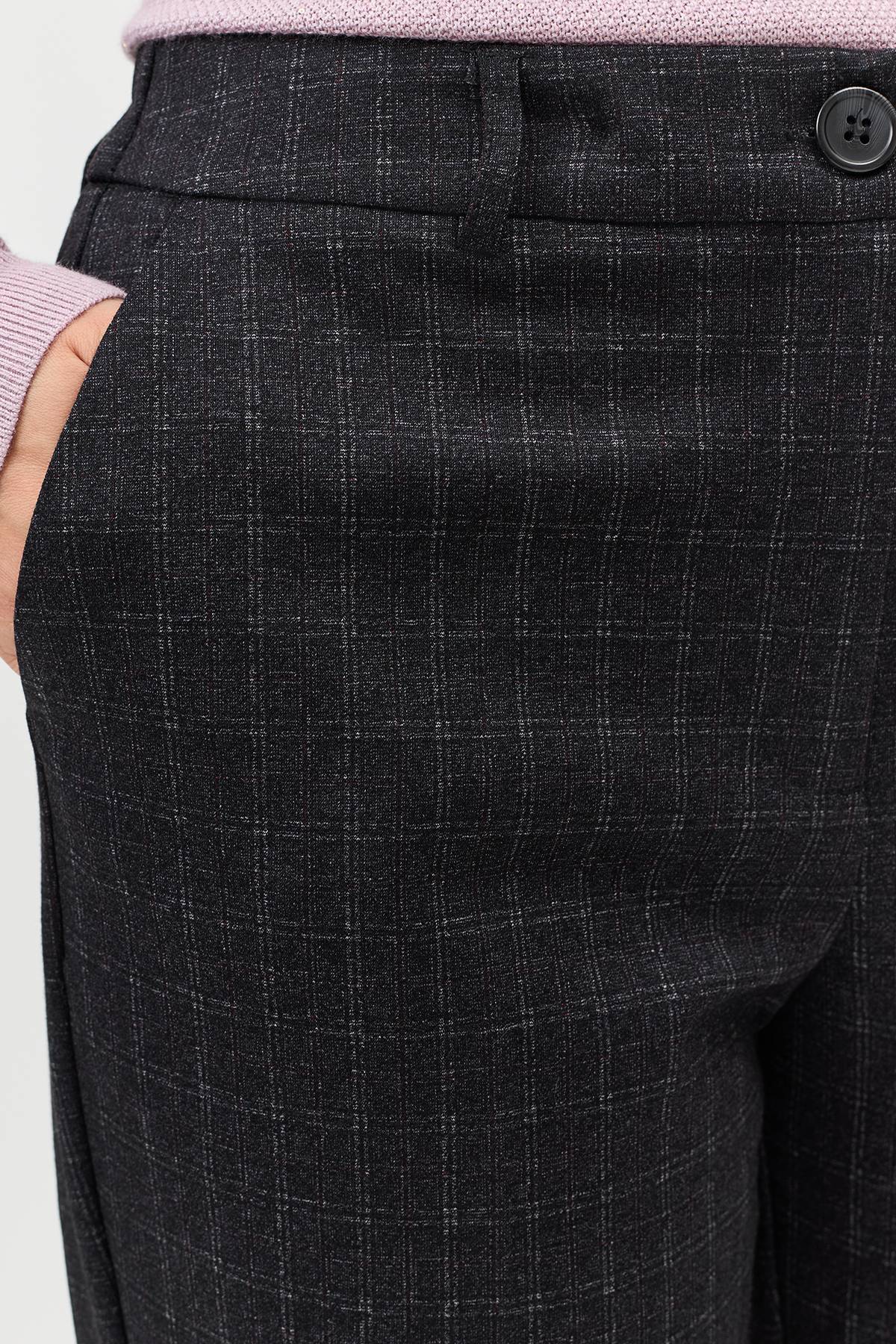 Лимитированная серия классические брюки в клетку с палантином, 38