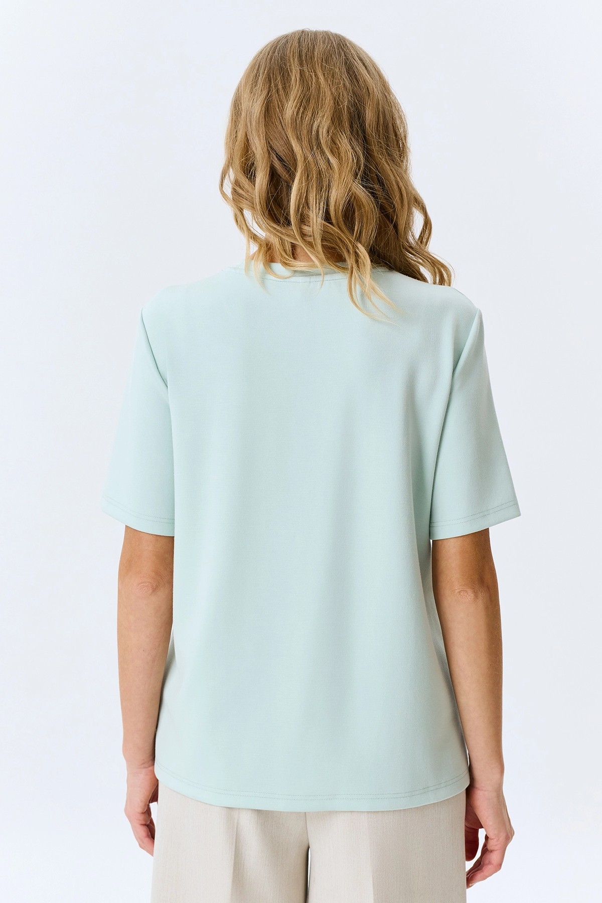 Футболка с ярким принтом из страз, 46