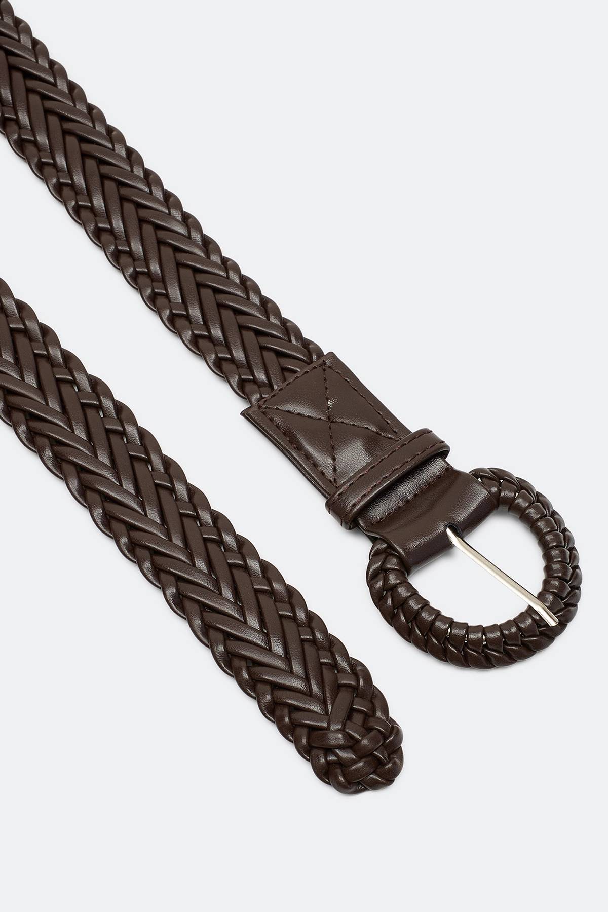 Плетеный ремень с узором "елочка", S