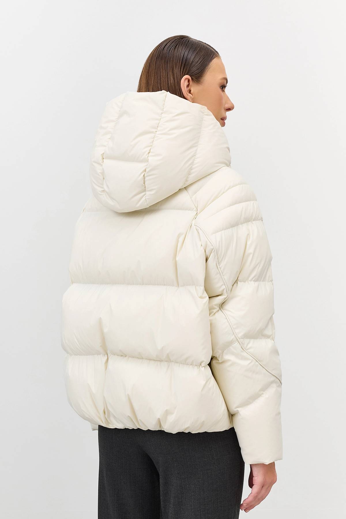 Лимитированная серия легкий короткий пуховик с плантином 44