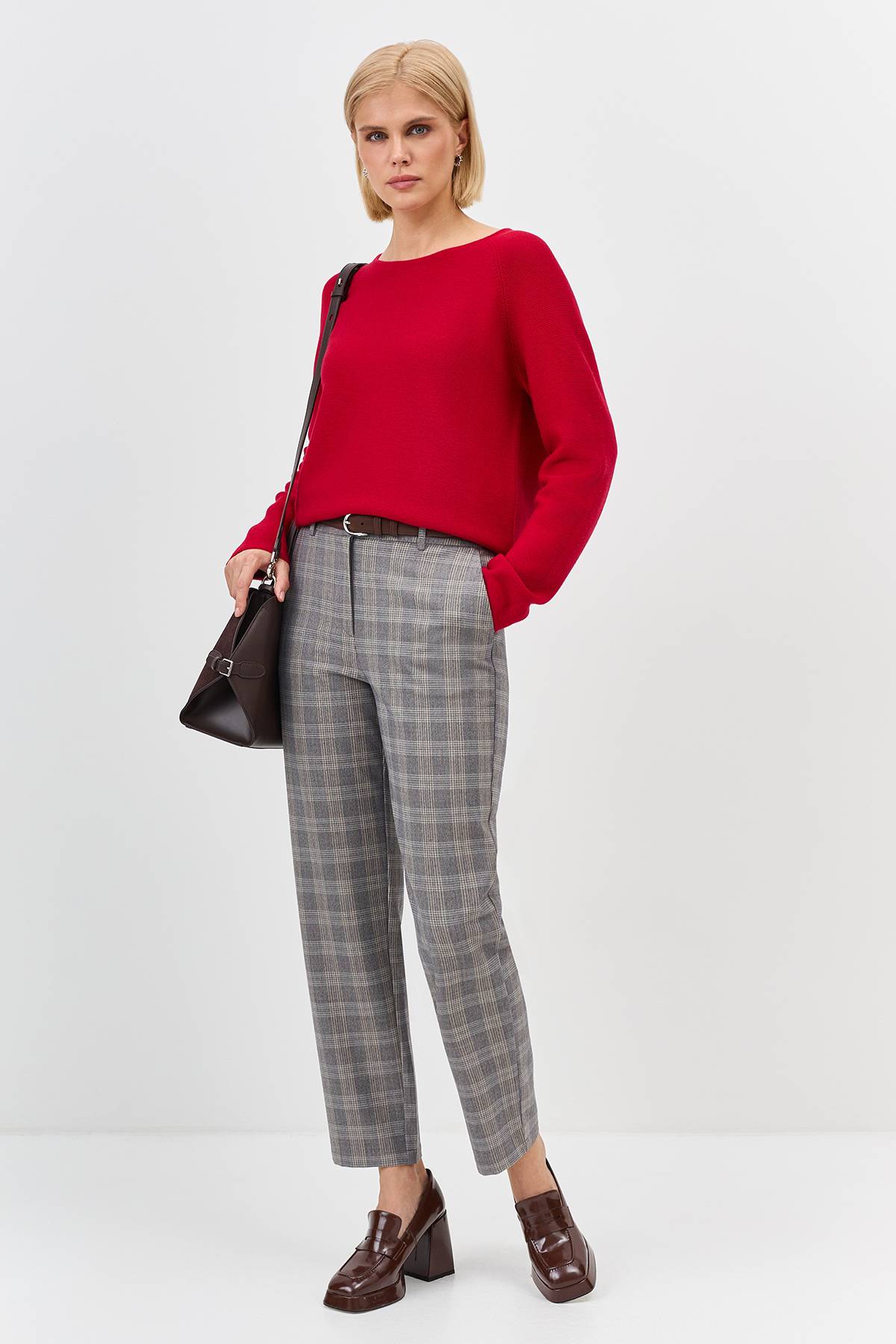 Лимитированная серия яркий джемпер с вырезом лодочка с палантином, 34