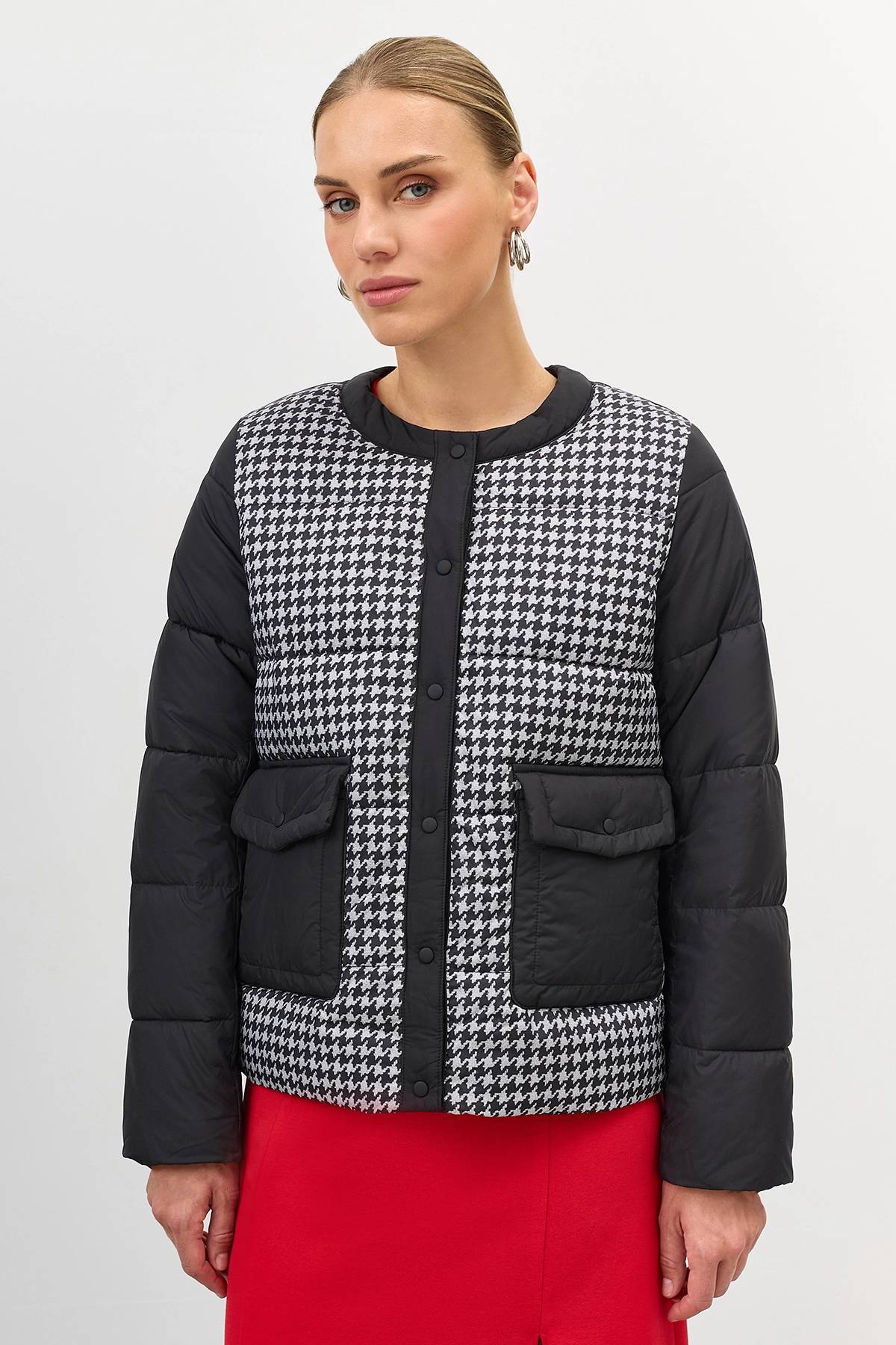 Лимитированая серия куртка черная и палантин, 42