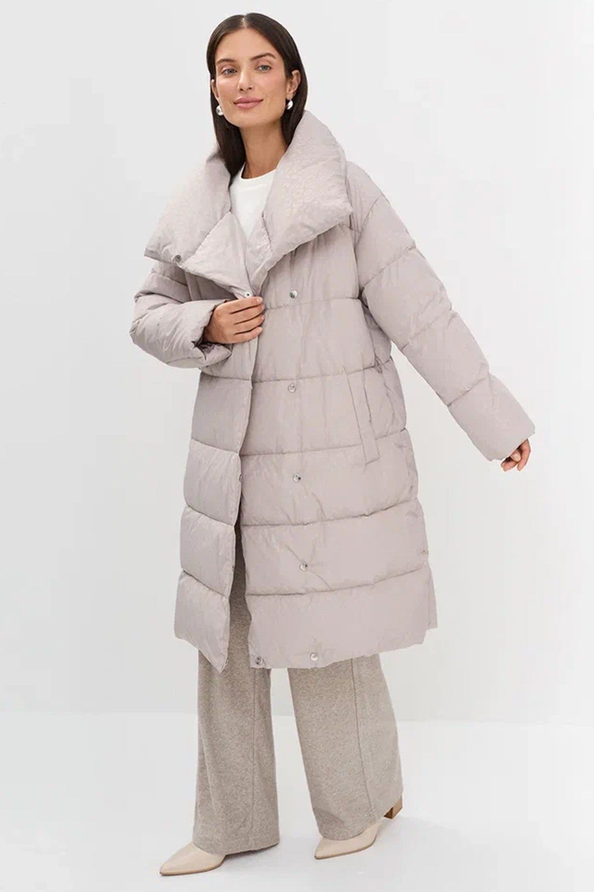 Пальто с анималистичным принтом, 46р