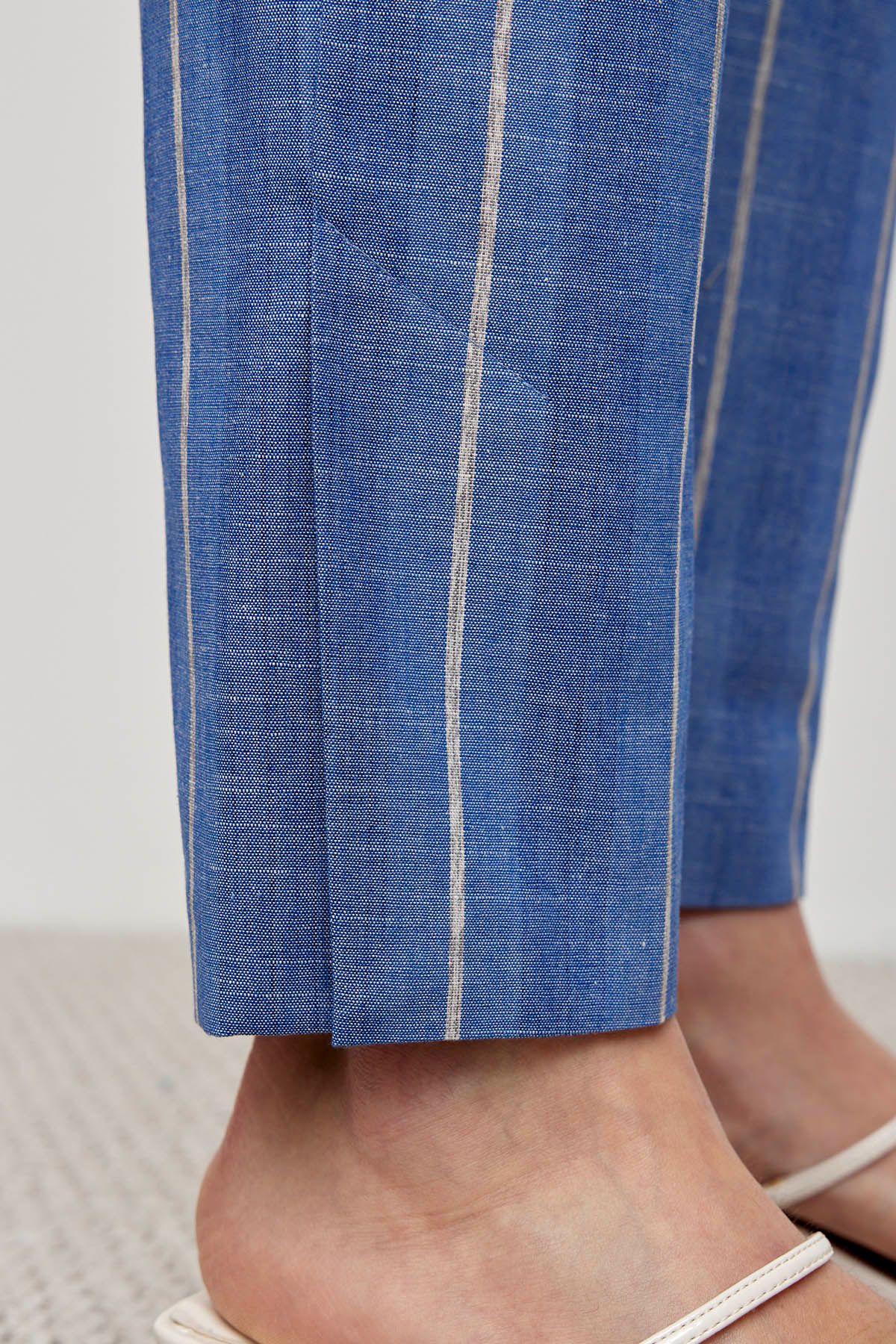 Полосатые брюки со шлёвками, 44р