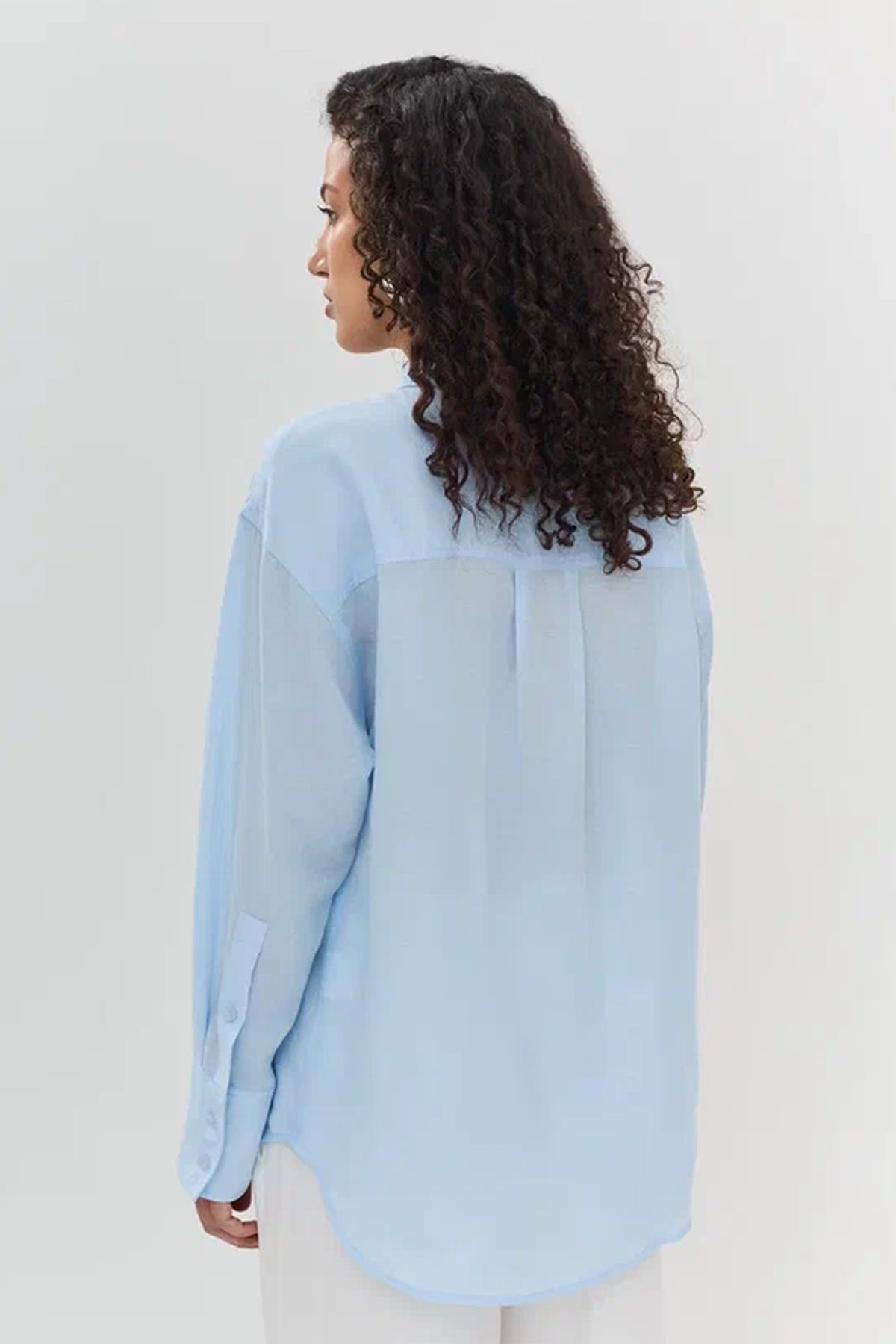 Базовая рубашка из тенселя и льна, 52р