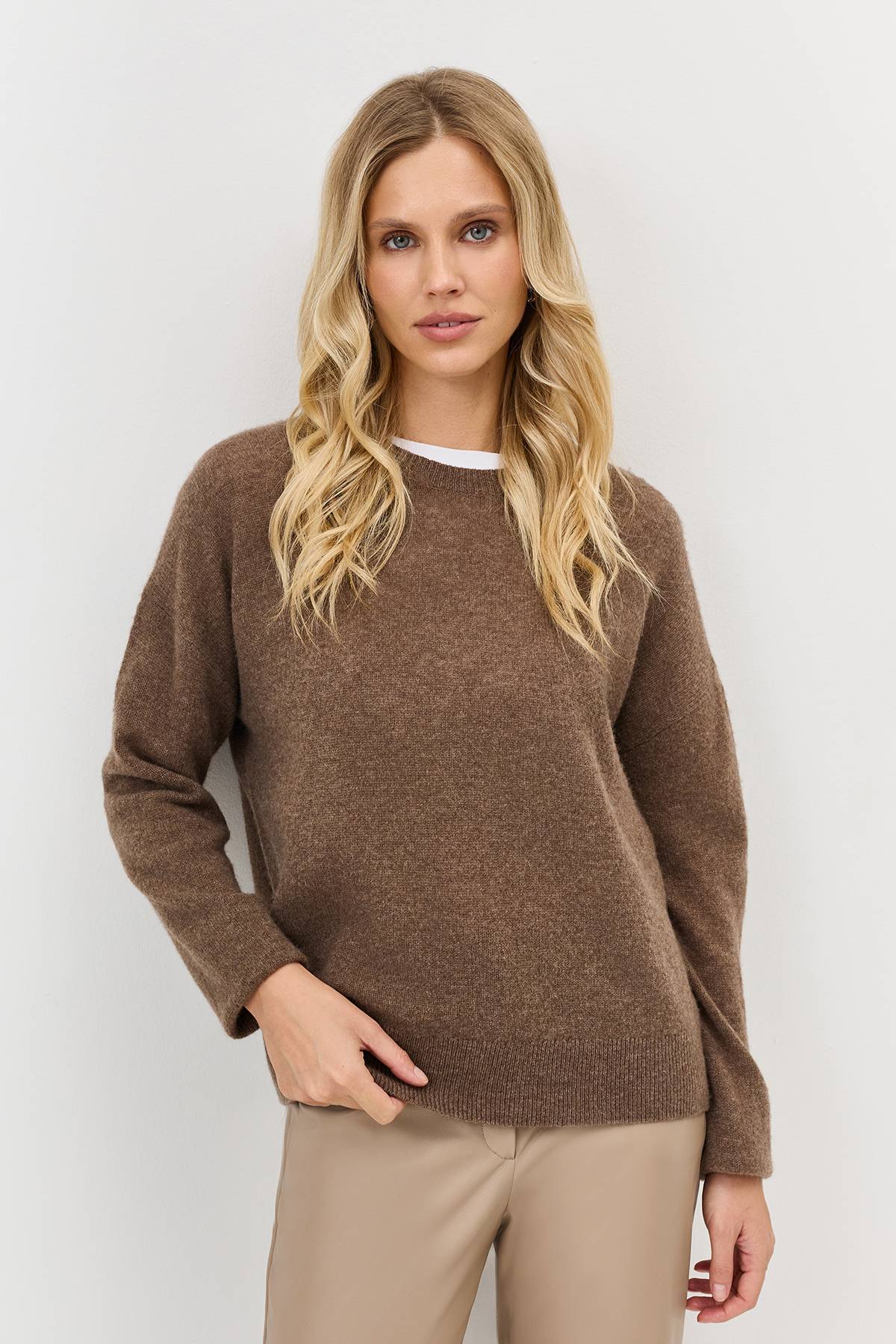 Лимитированная серия уютный джемпер из 100% кашемира и ремень, 38